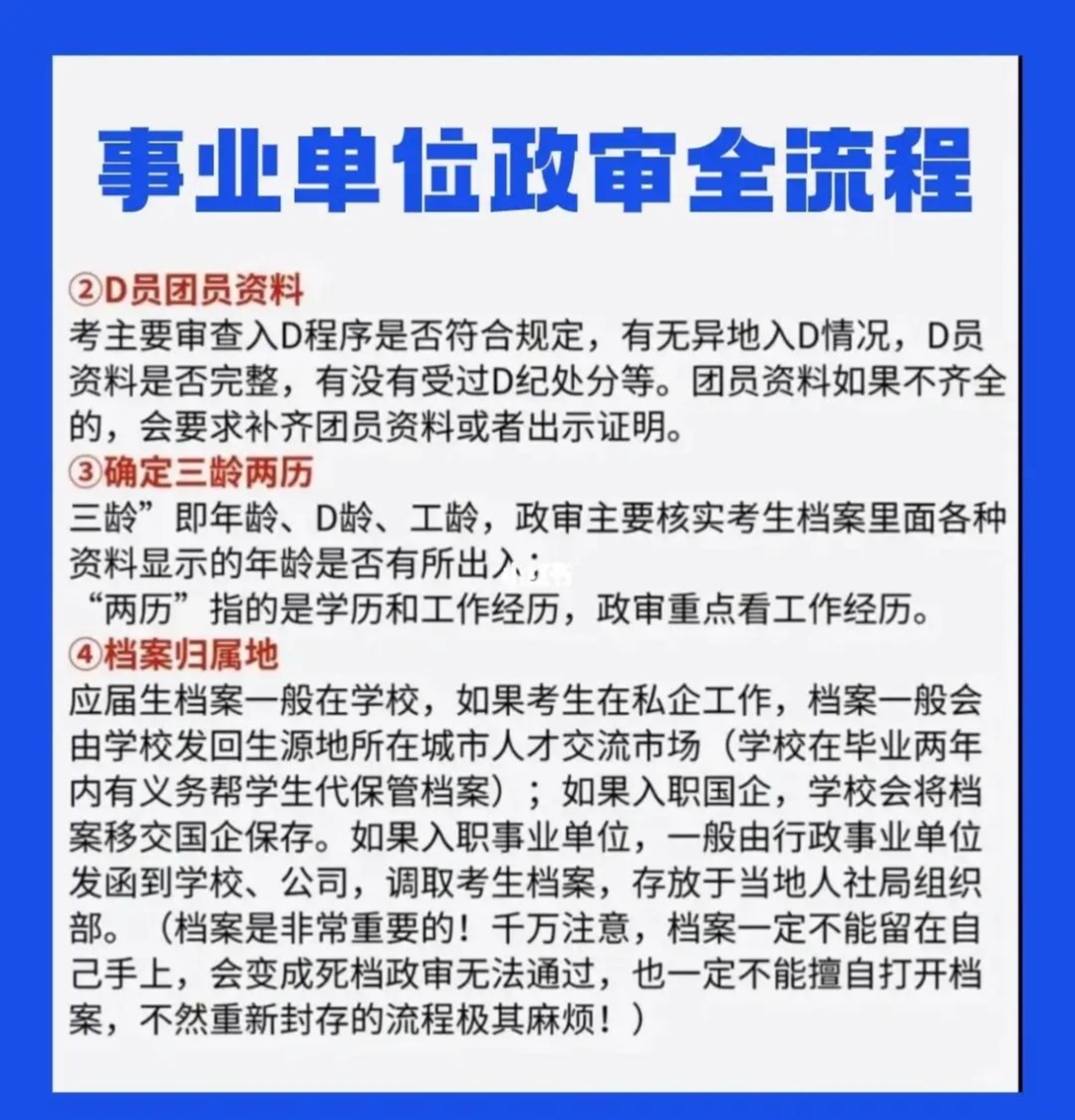 事业编招聘政审标准全面解析